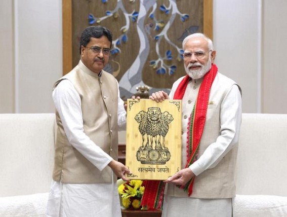 Tripura CM met Prime Minister Modi in New Delhi. TIWN Pic Oct 15 Tripura CM met Prime Minister Modi in New Delhi. TIWN Pic Oct 15